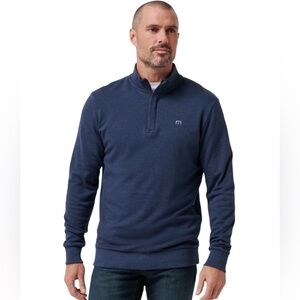 Travis Matthew Heather Blue Cloud Quarter Zip 2.0 Pullover Size XL #10247